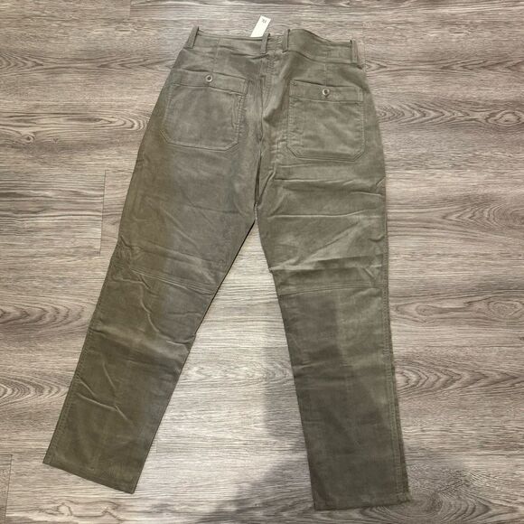 NWT Banana Republic corduroy barrel crop pants- grey size 10 - Picture 2 of 7